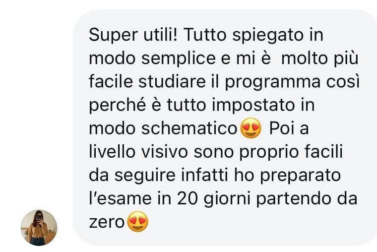Messaggio di una studentessa