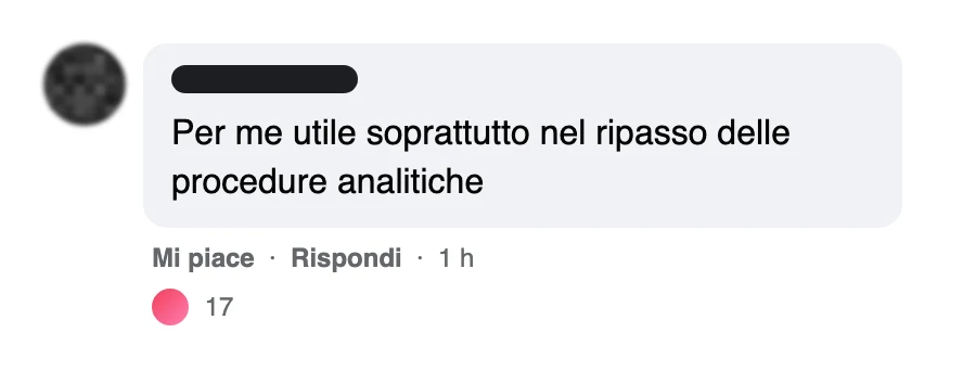 Messaggio di uno studente dopo l'esame