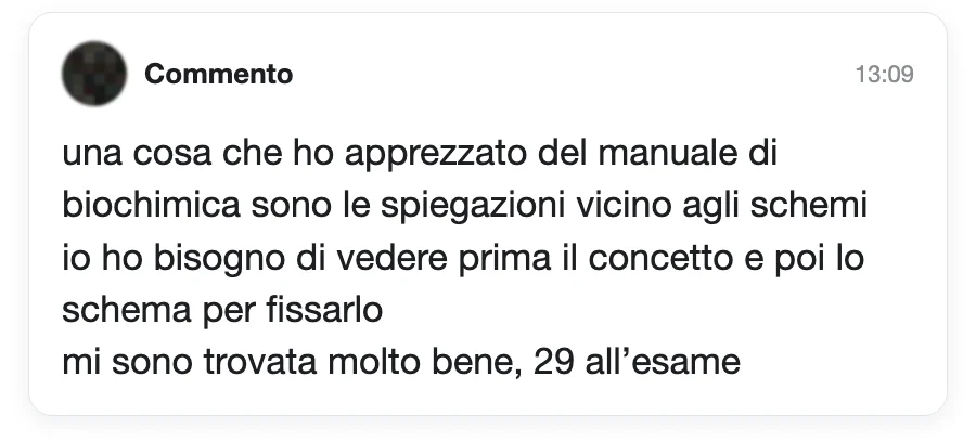 Messaggio di uno studente dopo l'esame