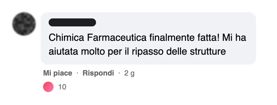Messaggio di uno studente dopo l'esame