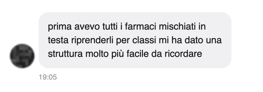 Messaggio di uno studente dopo l'esame