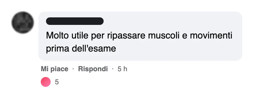 Messaggio di uno studente dopo l'esame