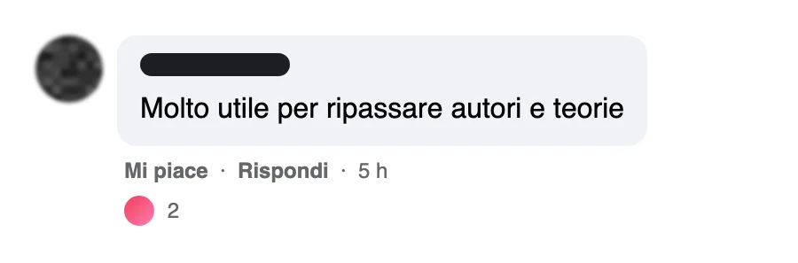 Messaggio di uno studente dopo l'esame