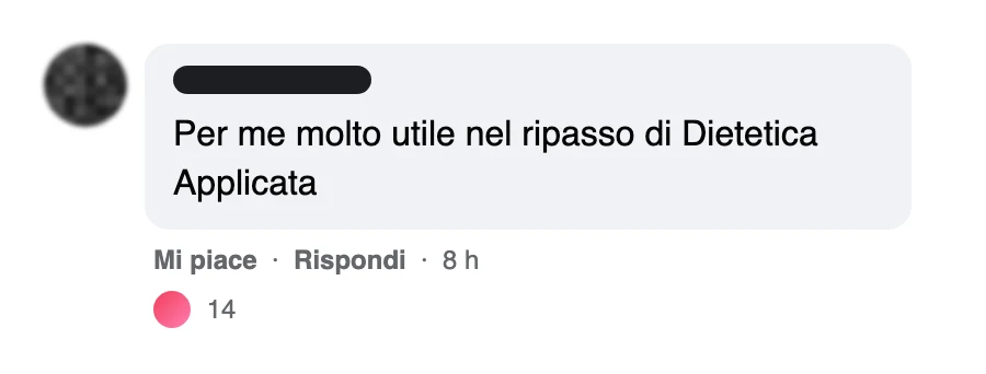 Messaggio di uno studente dopo l'esame