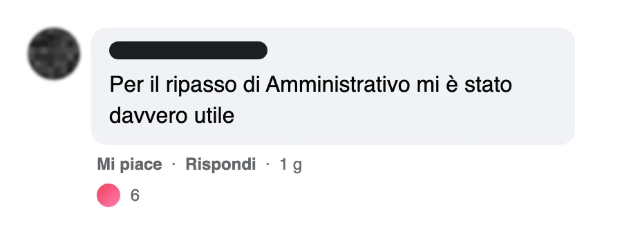 Messaggio di uno studente dopo l'esame