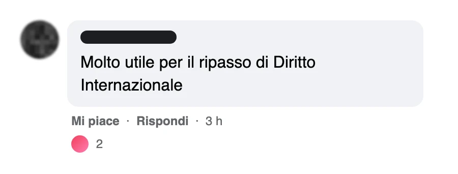 Messaggio di uno studente dopo l'esame