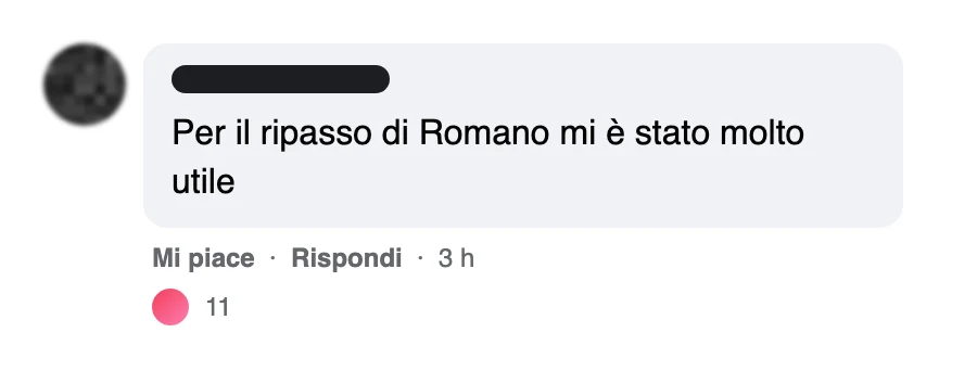 Messaggio di uno studente dopo l'esame