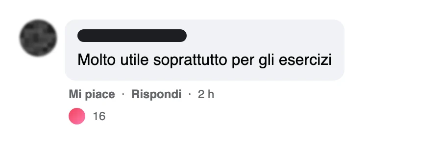 Messaggio di uno studente dopo l'esame