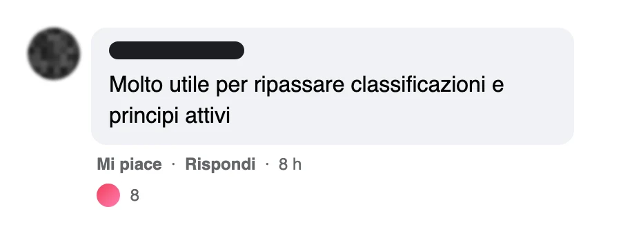 Messaggio di uno studente dopo l'esame