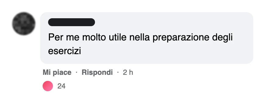 Messaggio di uno studente dopo l'esame