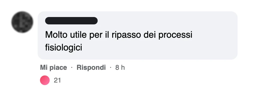 Messaggio di uno studente dopo l'esame