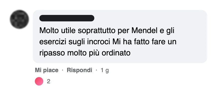 Messaggio di uno studente dopo l'esame
