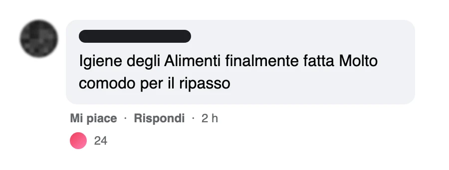 Messaggio di uno studente dopo l'esame