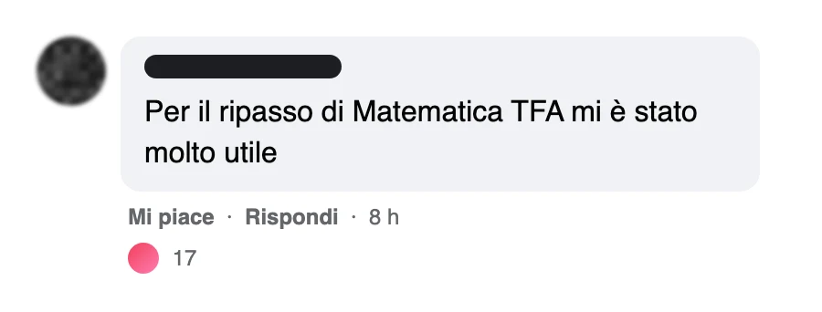 Messaggio di uno studente dopo l'esame