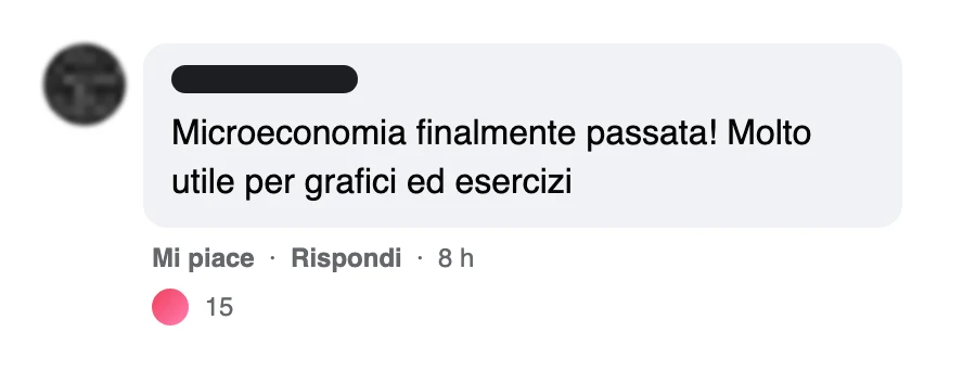 Messaggio di uno studente dopo l'esame