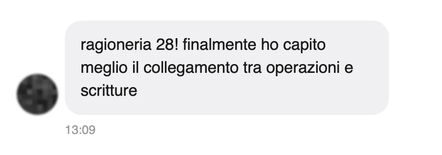 Messaggio di uno studente dopo l'esame