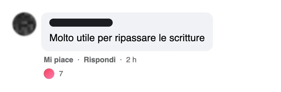 Messaggio di uno studente dopo l'esame