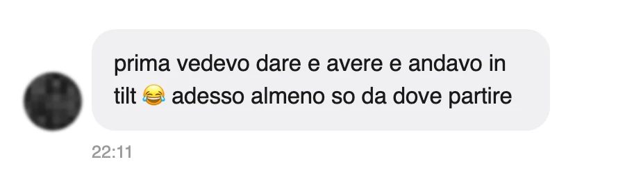 Messaggio di uno studente dopo l'esame