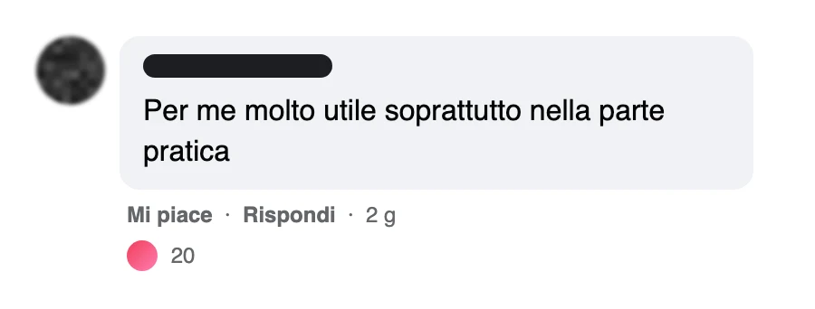 Messaggio di uno studente dopo l'esame