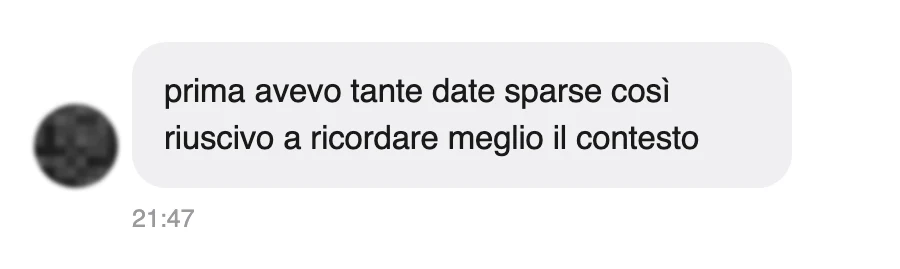 Messaggio di uno studente dopo l'esame