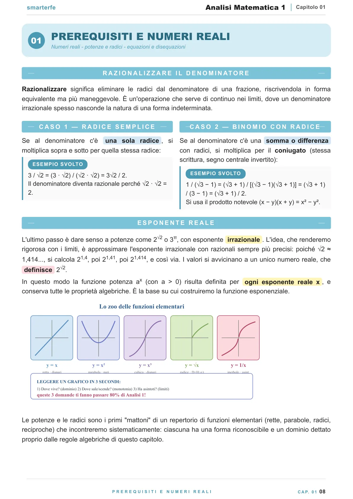 Lo stesso argomento sulle Dispense SmarterFe: schema, passaggi numerati, colori
