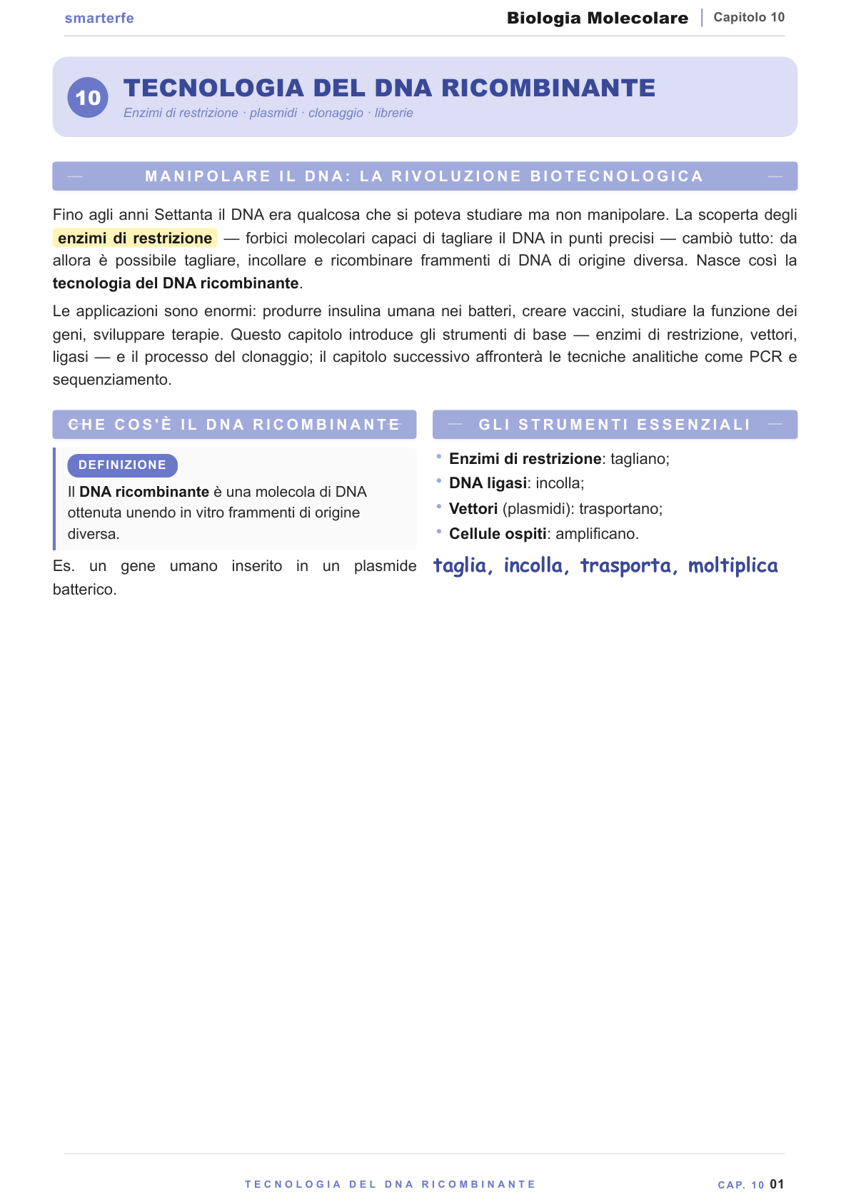 Tecniche di biologia molecolare: PCR, sequenziamento, CRISPR e genomica
