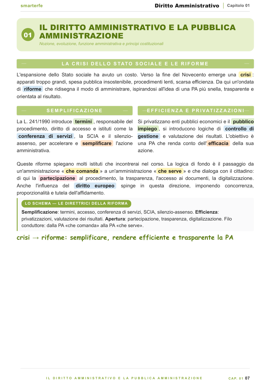 La pubblica amministrazione e l'organizzazione amministrativa