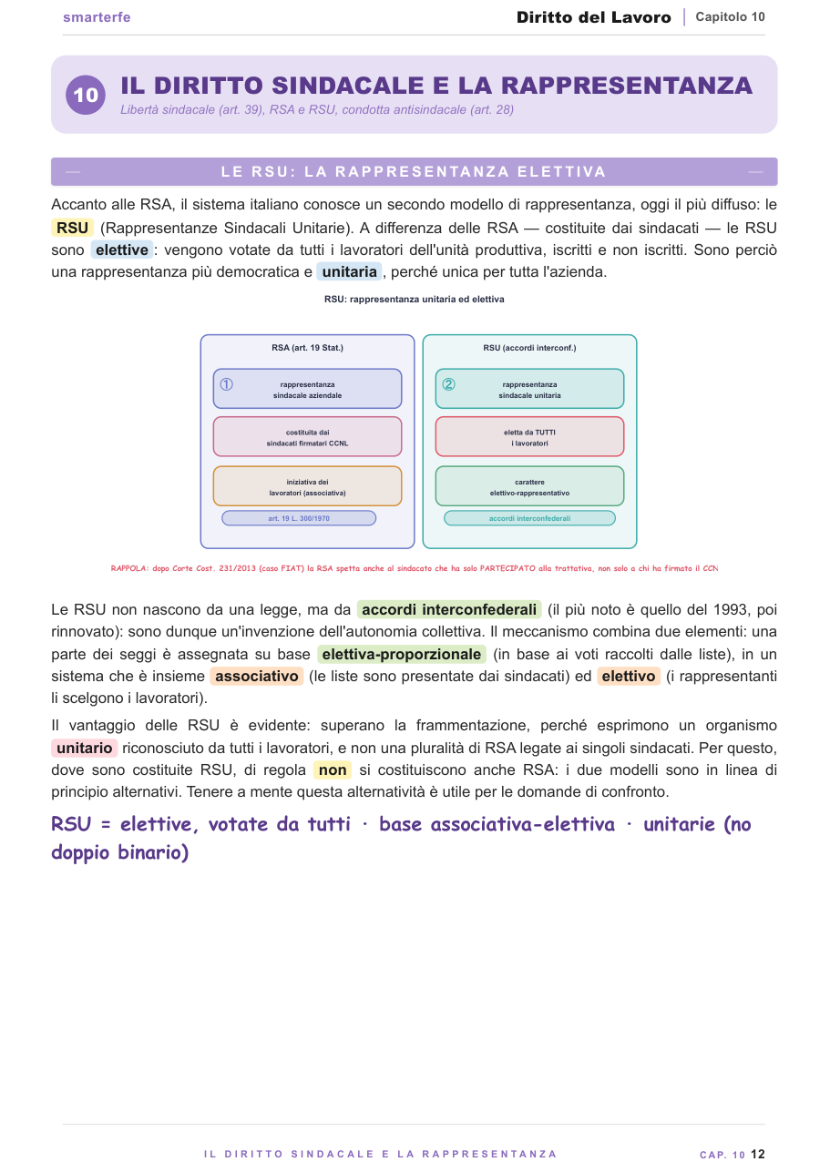 Il diritto sindacale, lo sciopero e la previdenza sociale