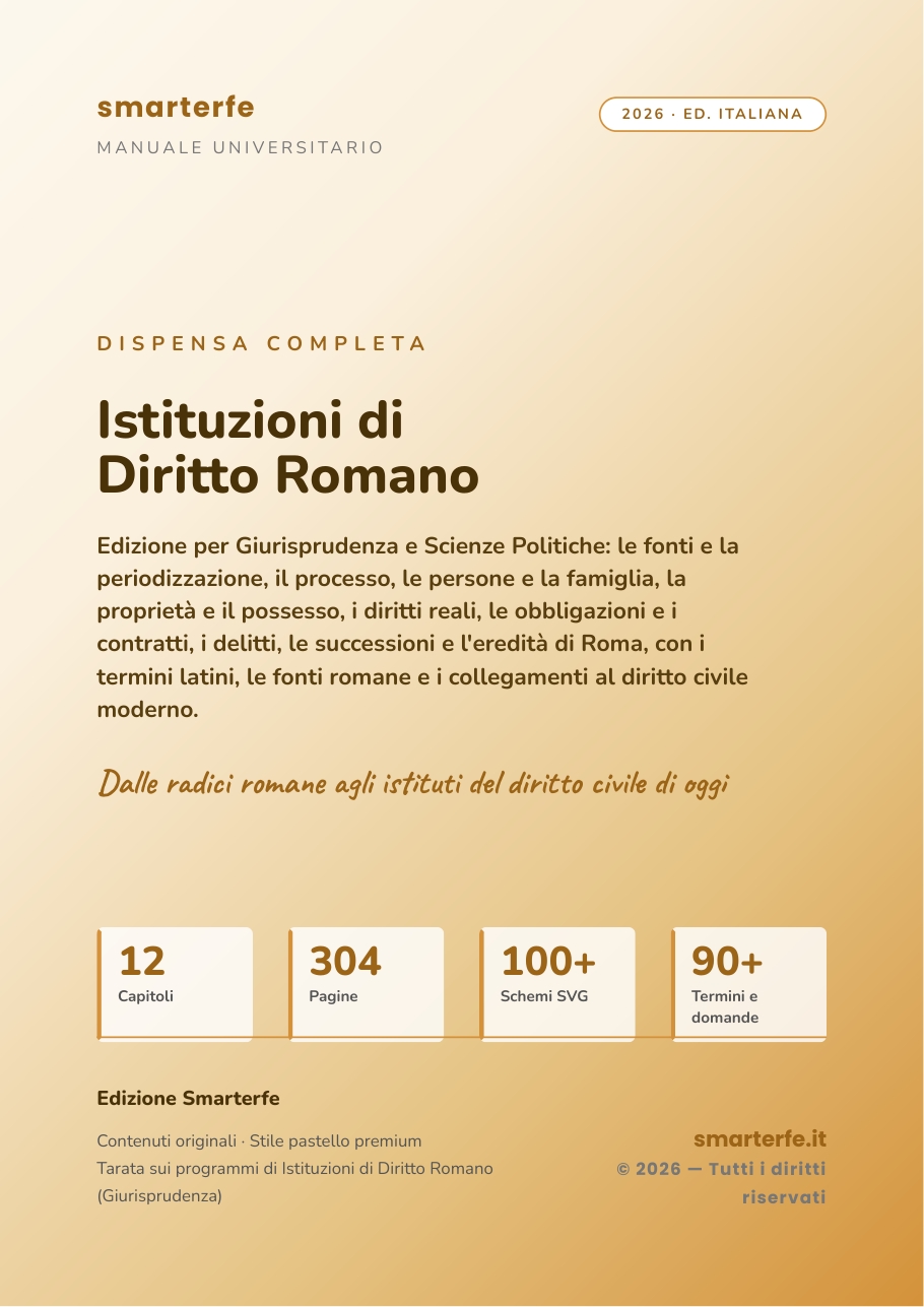 Copertina Istituzioni di Diritto Romano per Giurisprudenza, Scienze Politiche e Scienze dei Servizi Giuridici
