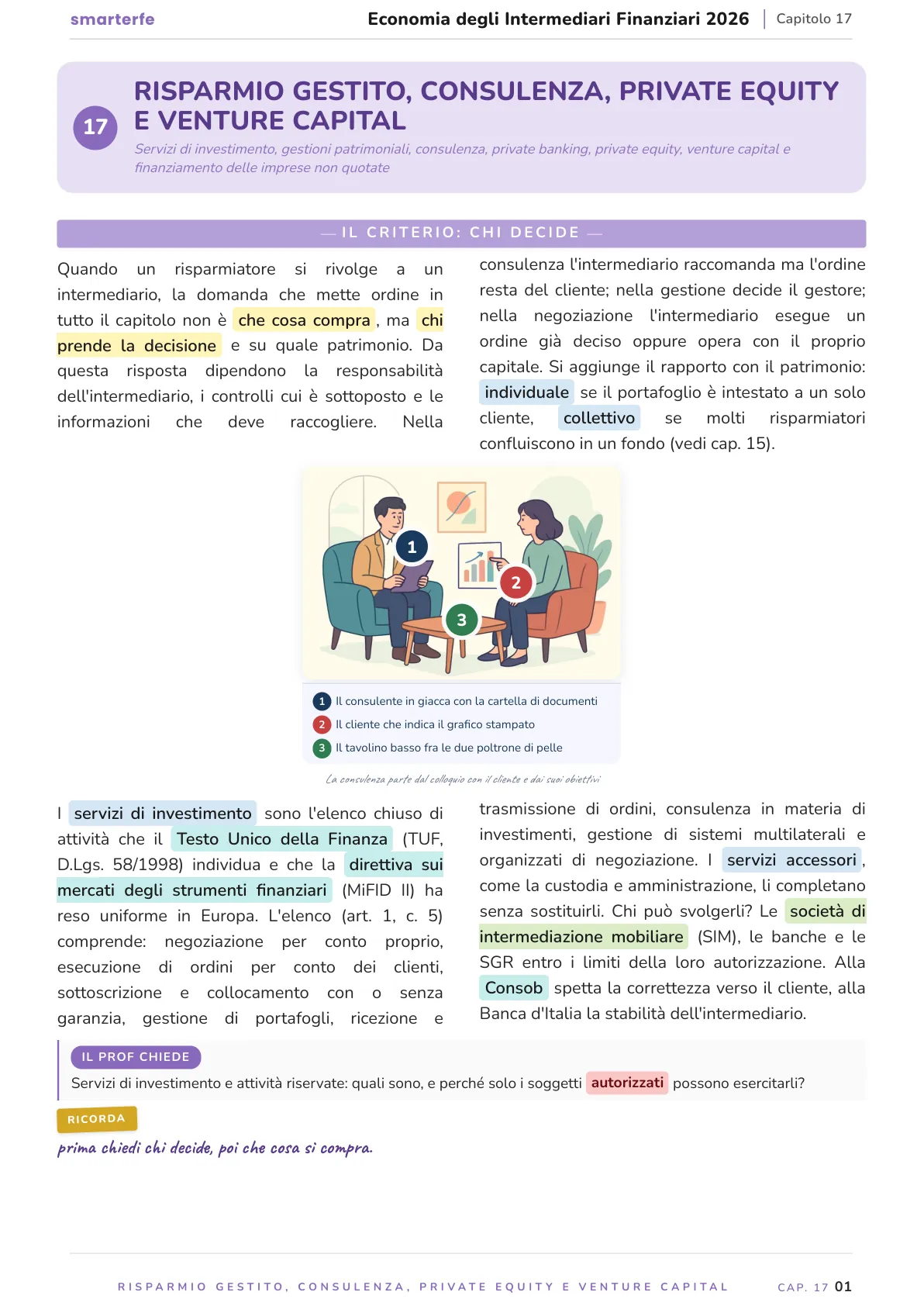 Lo stesso argomento sulle Dispense SmarterFe: schema, passaggi numerati, colori