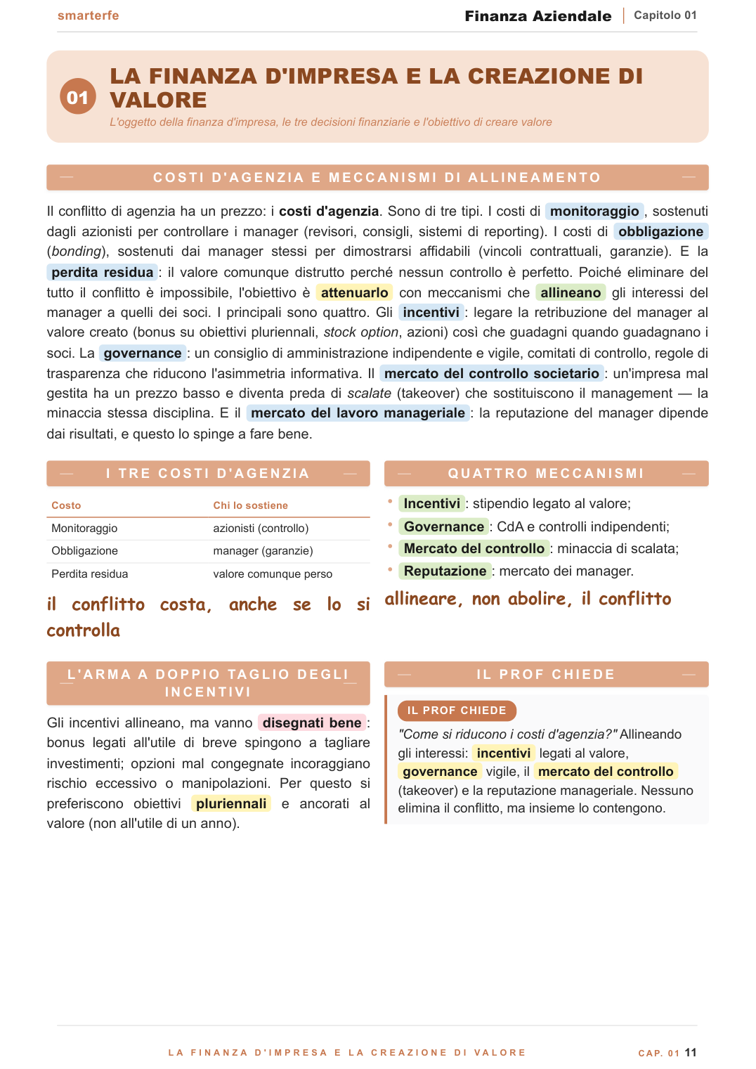 La creazione di valore e il valore finanziario del tempo