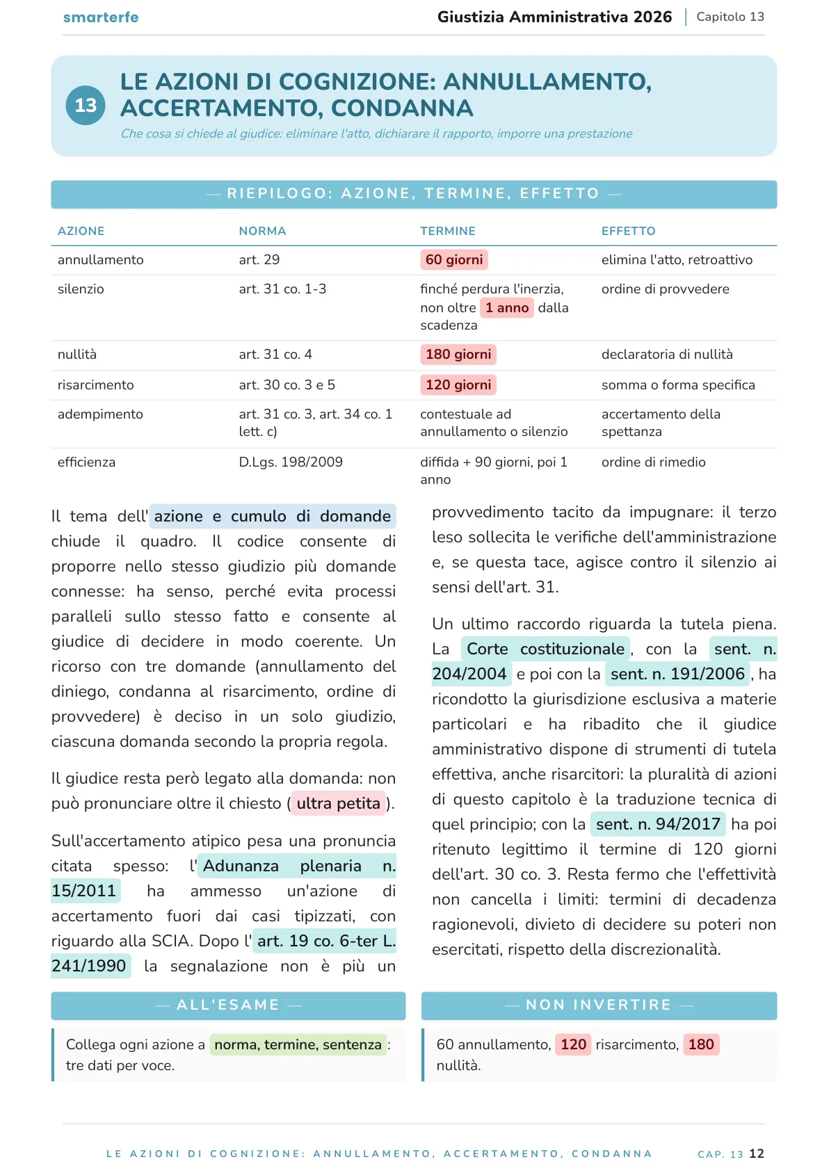 Lo stesso argomento sulle Dispense SmarterFe: schema, passaggi numerati, colori