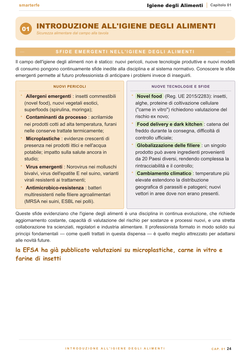 Copertina dispensa Igiene degli Alimenti