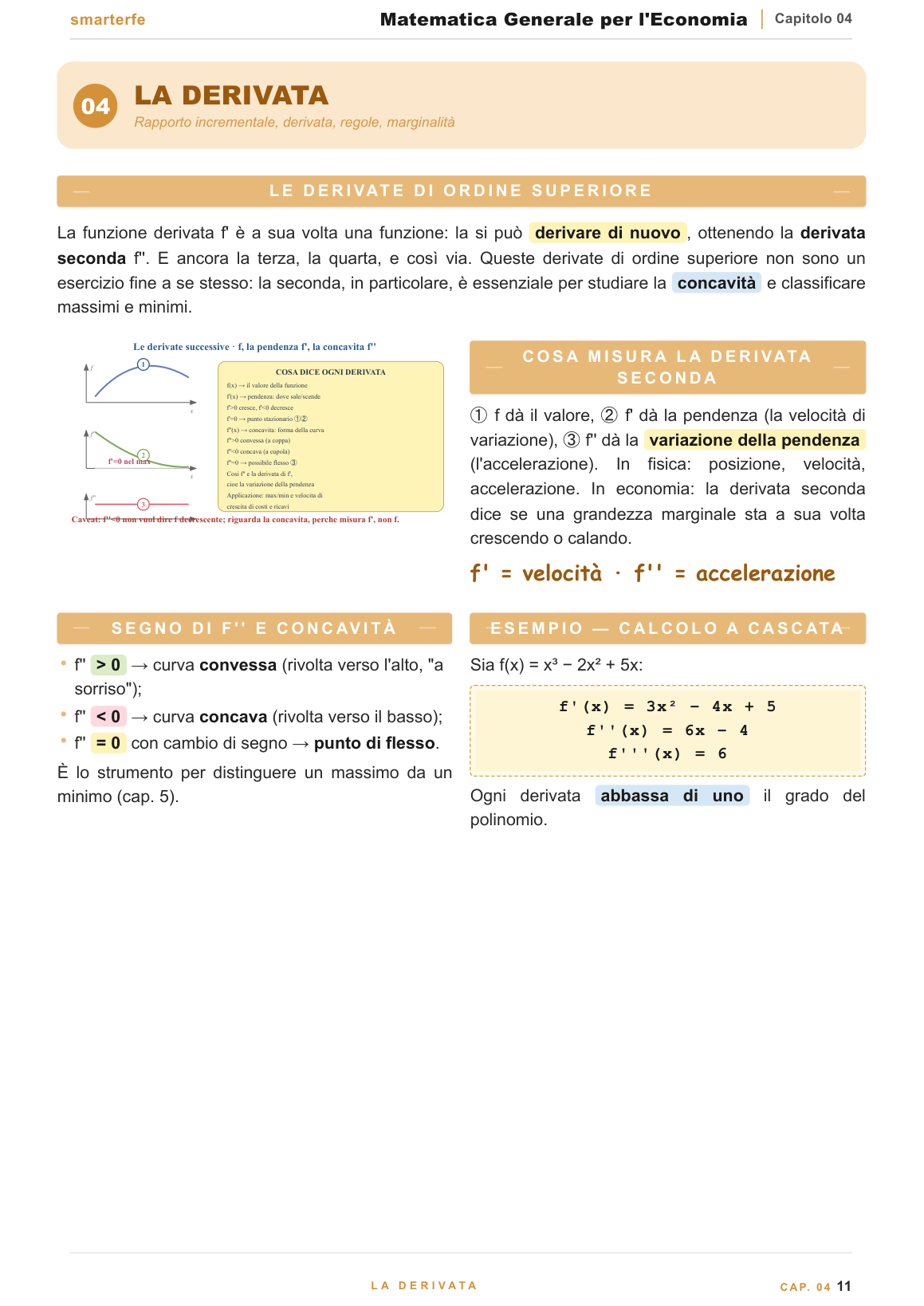 Derivate: tangente, marginalità e regole di derivazione