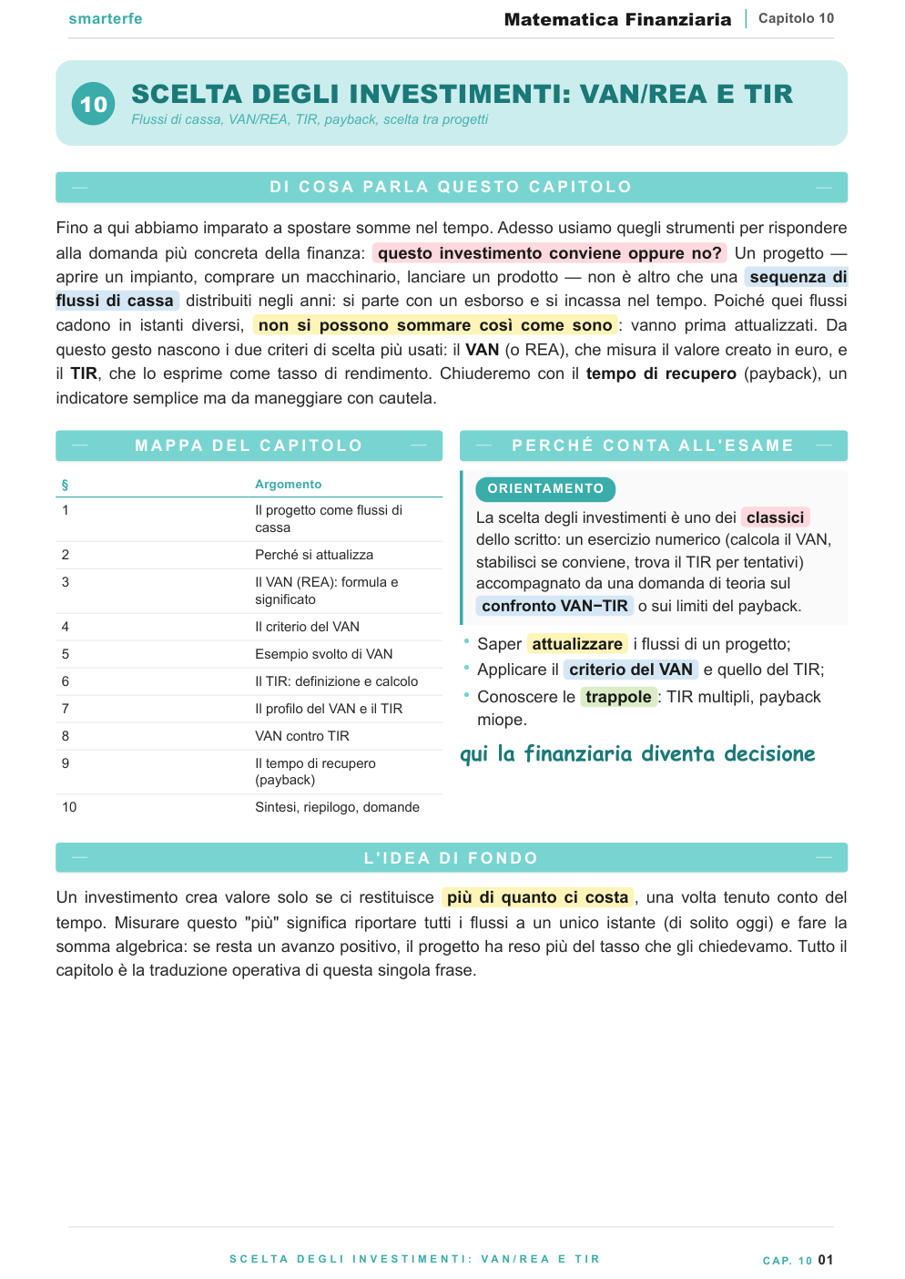 Scelta degli investimenti: VAN e TIR