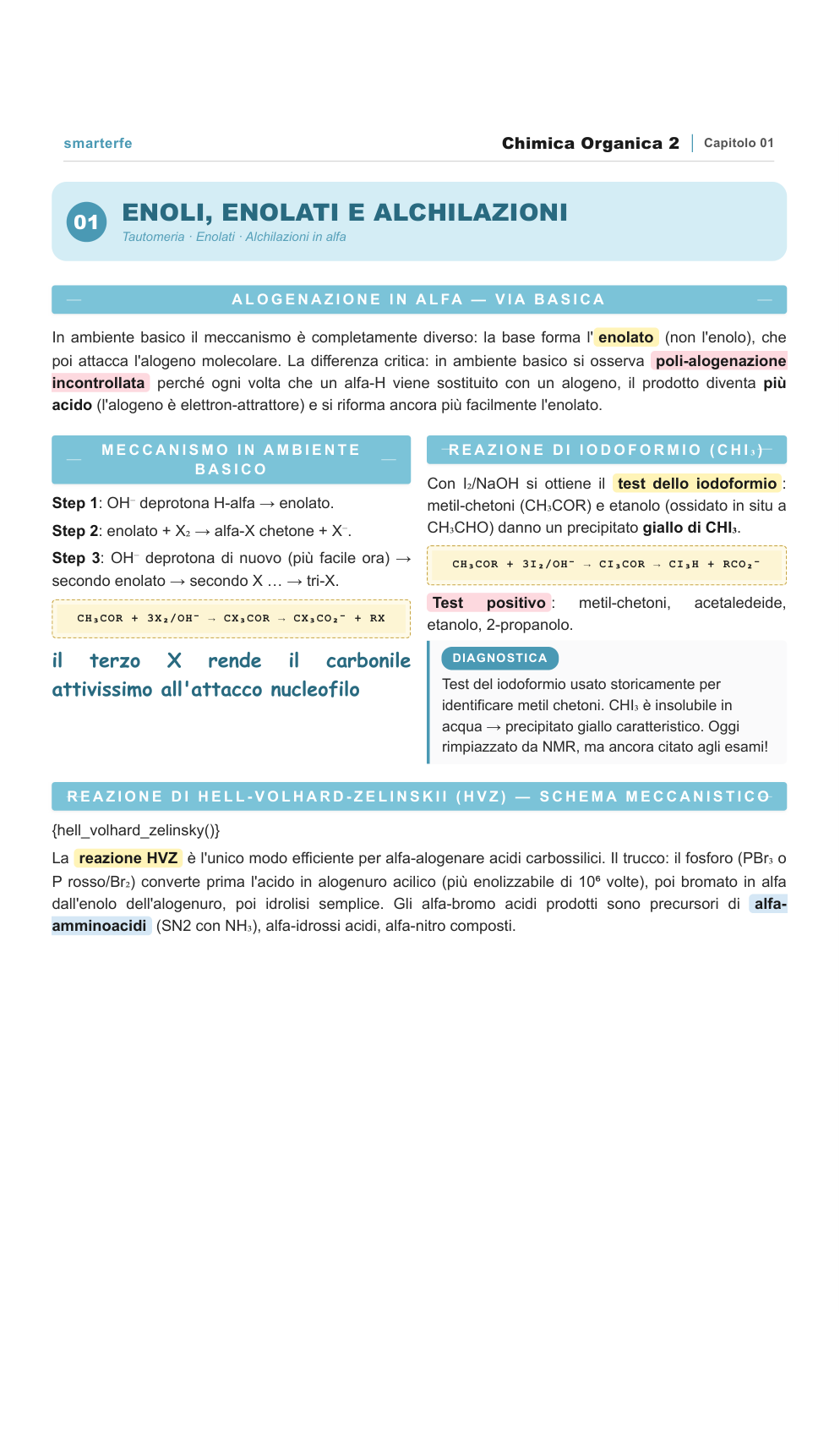 Enolati cinetici vs termodinamici
