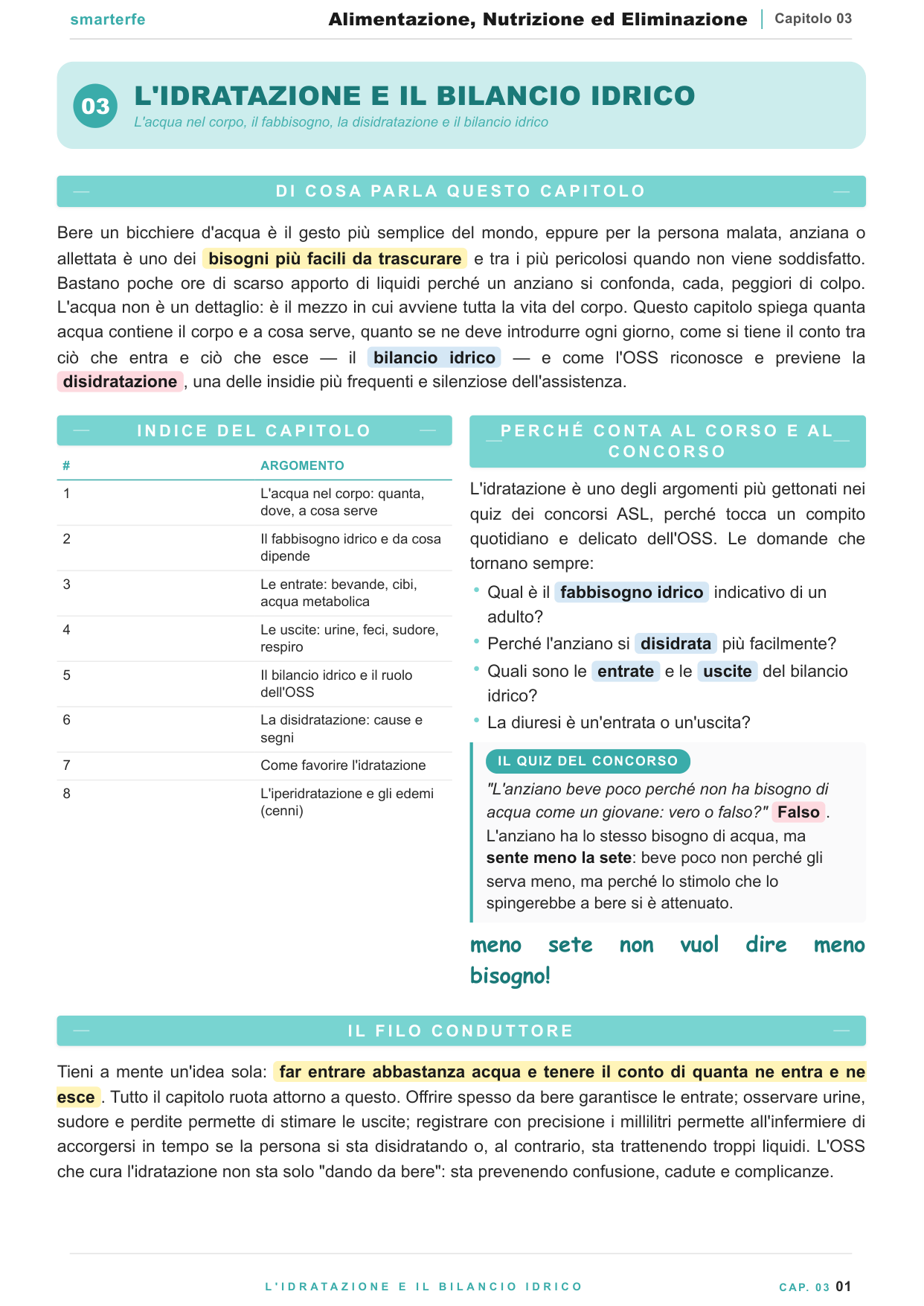 L'idratazione e il bilancio idrico: entrate, uscite e segni di disidratazione