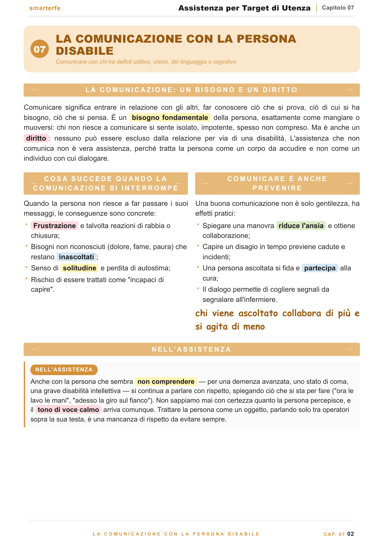 La comunicazione con i deficit sensoriali