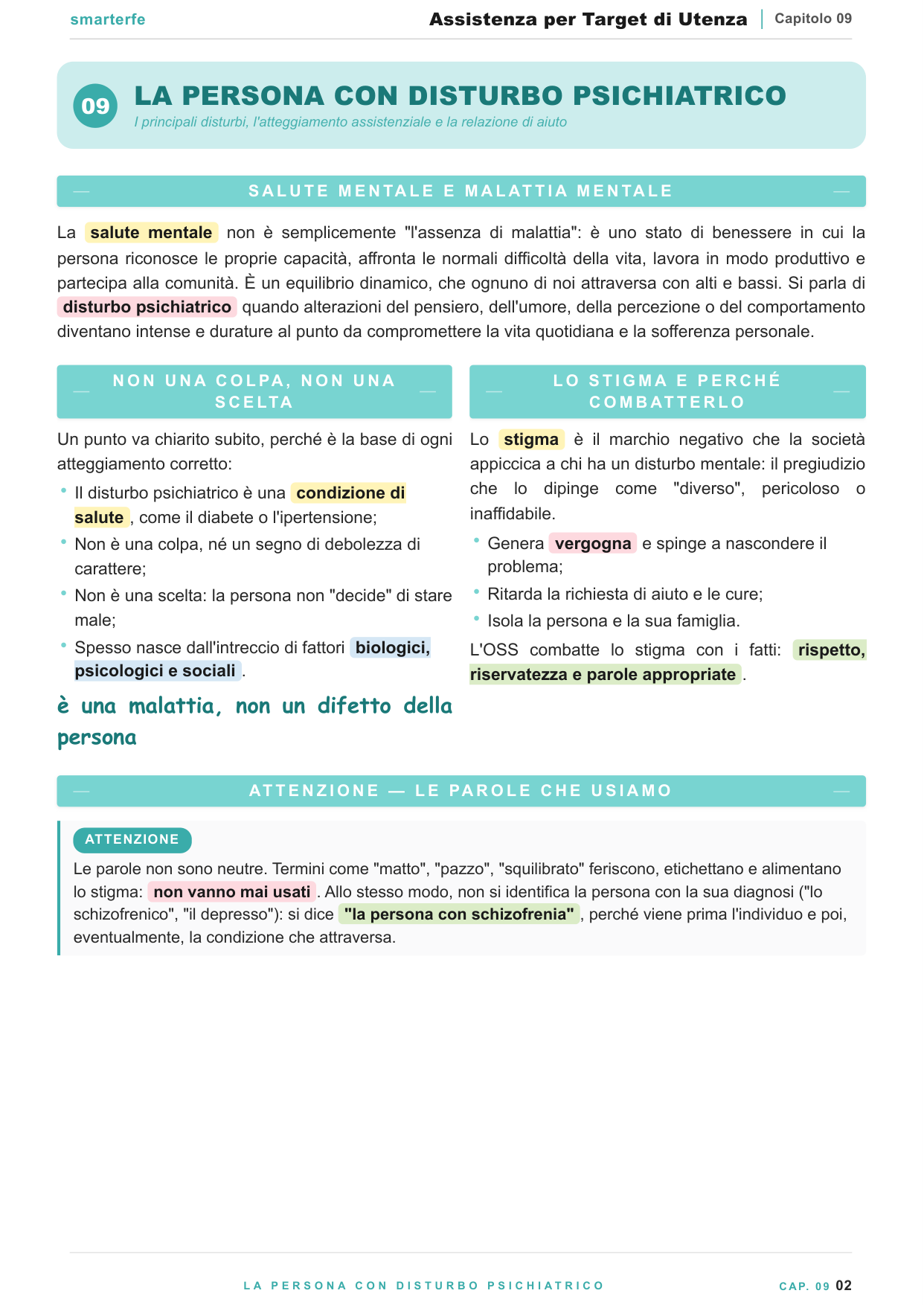 La persona con disturbo psichiatrico: l'assistenza dell'OSS